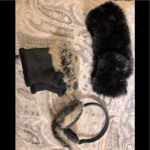 Winter gloves and ear muffs